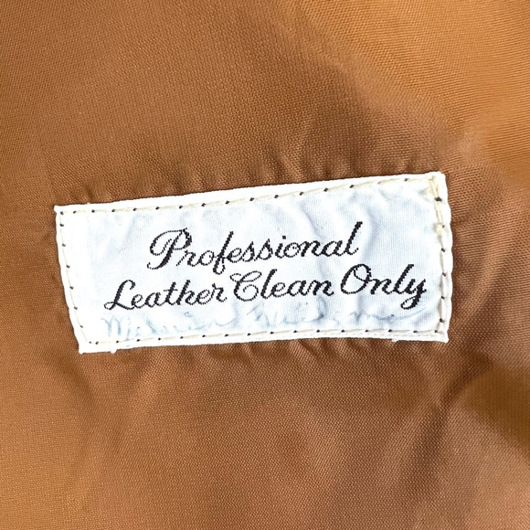 🚫🚫🚫SOLD! VINTAGE |•Tobacco Color Retro Leather Jacket•| - Picture 8 of 12